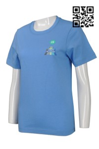 T654 訂造印花女裝T恤  製作時尚修身T恤  交流團 T恤 個人設計T恤 T恤專營     藍色    顯 瘦 t shirt